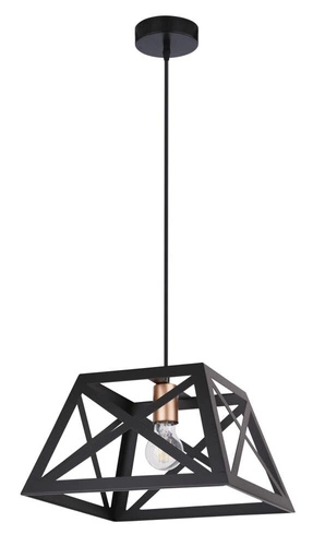 Lampa wisząca Origami czarna nowoczesna metalowa do salonu i kuchni regulowana 32 cm