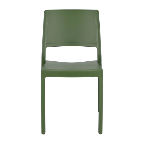Krzesło ogrodowe Kate zielone z tworzywa sztucznego SCAB Design, sztaplowane, łatwe czyszczenie