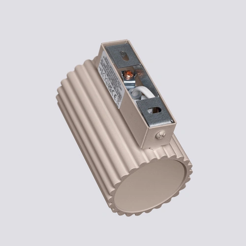 Kinkiet ścienny nowoczesny KARBON 10 taupe aluminiowy do salonu i sypialni