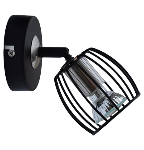 Kinkiet Zonk 1x3W LED GU10 czarny matowy + satyna nikiel
