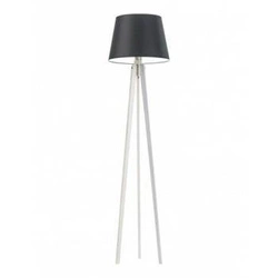 Lampa podłogowa CURACAO abażur czarny stelaż biały