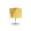 Lampka nocna do sypialni PASADENA nowoczesna żółta z abażurem metalowa LYSNE 30 cm