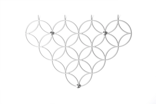 Holo S POLYHEDRA nowoczesny biały wieszak ścienny do przedpokoju metalowy 37 cm