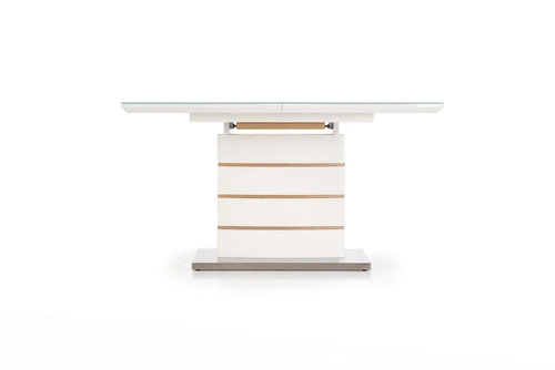 Stół rozkładany Roles biały dąb nowoczesny do jadalni 140-180 cm Intesi