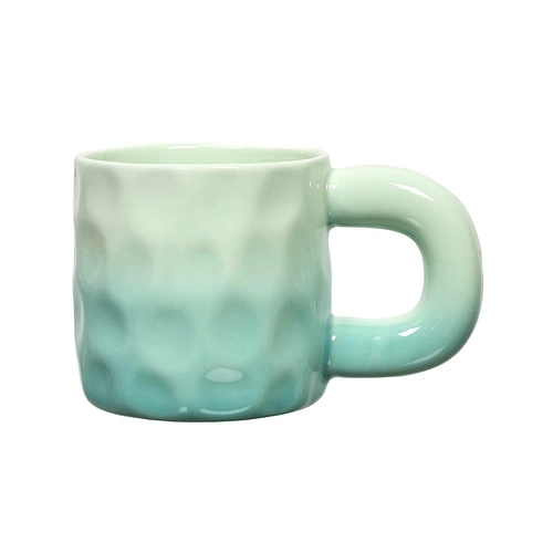 Kubek ceramiczny Chubby Intesi morski 330ml do kawy i herbaty klasyczny z dużym uchem