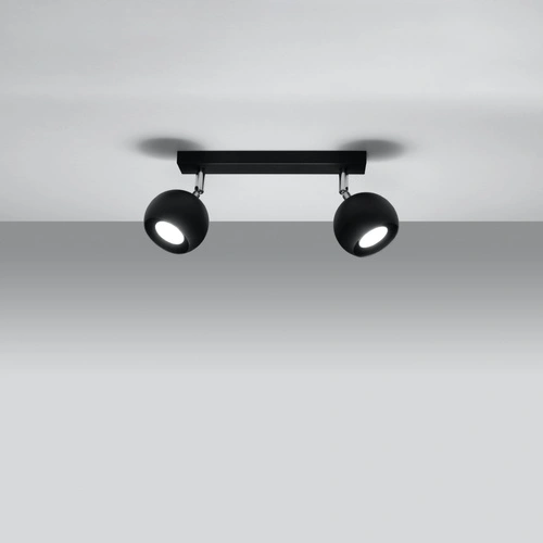 Plafon sufitowy OCULARE 2 czarny nowoczesny LED do salonu kuchni lub sypialni 30 cm