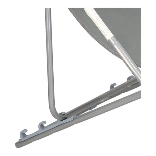 Leżak ogrodowy Setuba szary składany regulowany nowoczesny metalowo-tkaninowy 5five simply smart