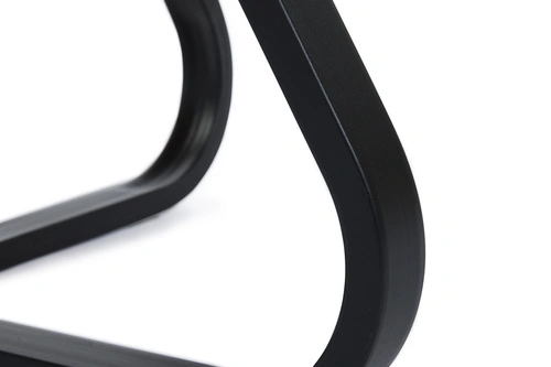 Okrągły stolik kawowy Resul 80 cm dębowy czarny nowoczesny loft do salonu