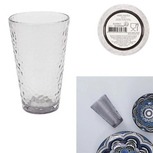 Szklanka Zekrit Intesi szara 300 ml do napojów nowoczesna na lemoniadę