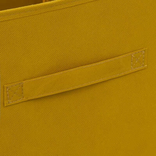 Pudełko materiałowe 5five simply smart do regału 31x31 musztardowe składane z uchwytami