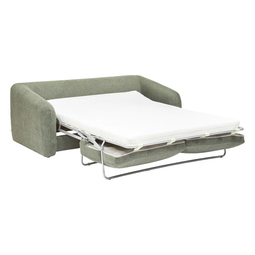 Sofa rozkładana Guppy 3 osobowa skandynawska jasnozielona z podłokietnikami do salonu