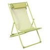 Leżak ogrodowy Canard składany zielony z regulacją oparcia, metalowy na taras lub plażę