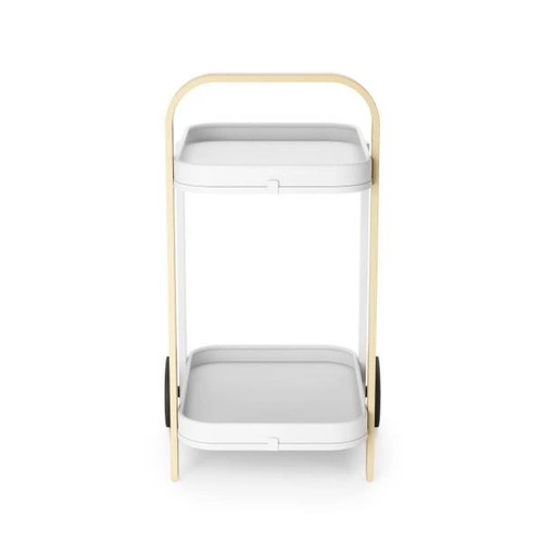 Bellwood drewniany wózek barowy na kółkach do salonu i ogrodu, styl retro, Umbra 80 cm