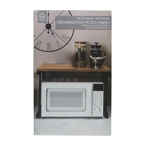 Intesi nowoczesna półka kuchenna nad mikrofalówkę wisząca czarna z MDF 54 cm