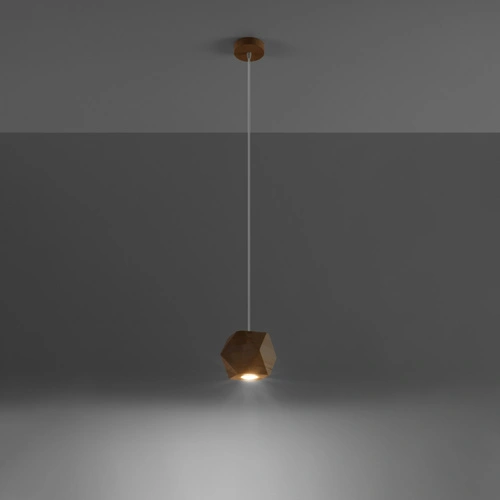 Lampa wisząca WOODY naturalne drewno do salonu nowoczesna lampa sufitowa 120 cm