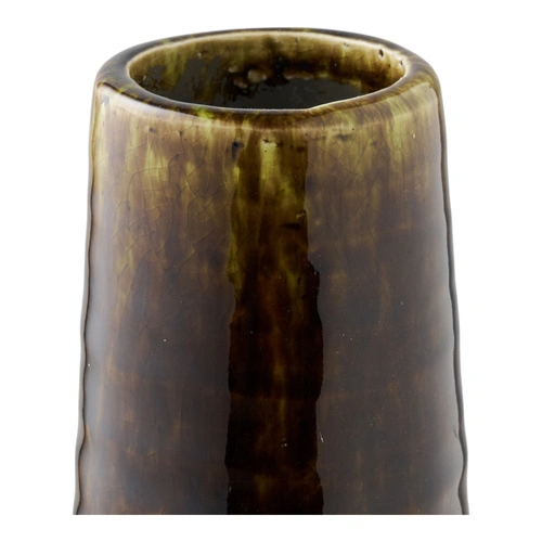 Wazon ceramiczny Cali brązowy 39 cm wysoki wazon na kwiaty do salonu