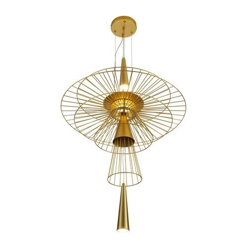 Lampa wisząca SUSSO L złota metalowa 60 cm nowoczesna do salonu i nad stół