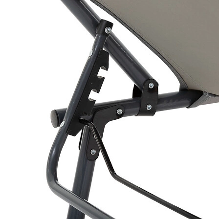 Leżak plażowy Asco Atmosphera szary rozkładany metalowy na balkon i taras