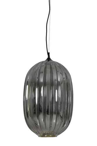 Lampa wisząca Jenny szklana dymiona do salonu 32 cm nowoczesna glamour Light&Living