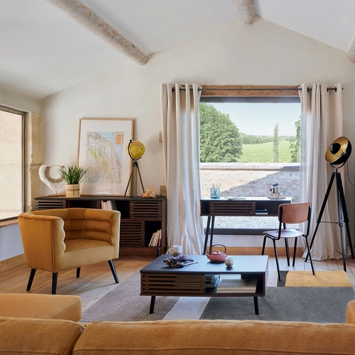 Lampa podłogowa Lahti czarna loftowa na statywie trójnóg do salonu i sypialni Atmosphera