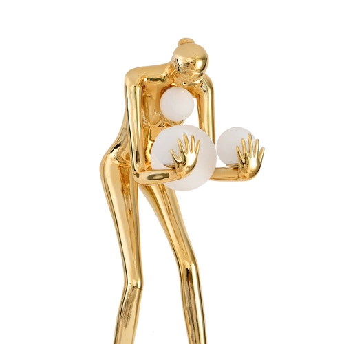 Lampa podłogowa WOMAN-2 GOLD złota nowoczesna glamour do salonu Step into Design 190 cm