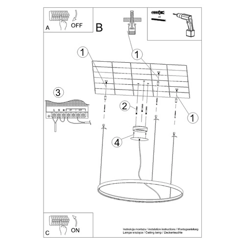 Żyrandol LED RIO 55 czarny nowoczesny do salonu industrialny lampa wisząca metalowa