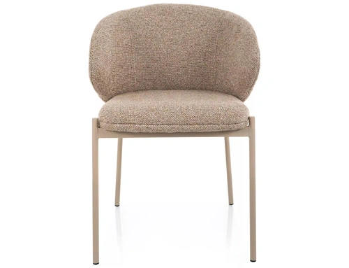 Krzesło Elsme beżowe welurowe do jadalni i salonu nowoczesne