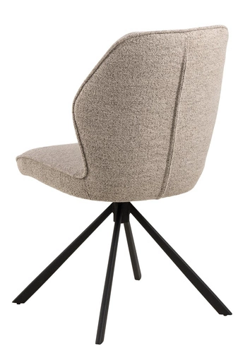 Krzesło Miren Spin Noir – obrotowe krzesło tapicerowane w beżowym kolorze z czarną podstawą