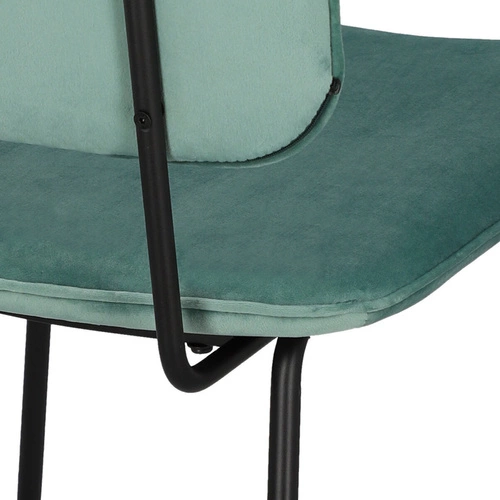 Krzesło tapicerowane Adele Intesi welurowe na płozach szare nowoczesne do jadalni i salonu