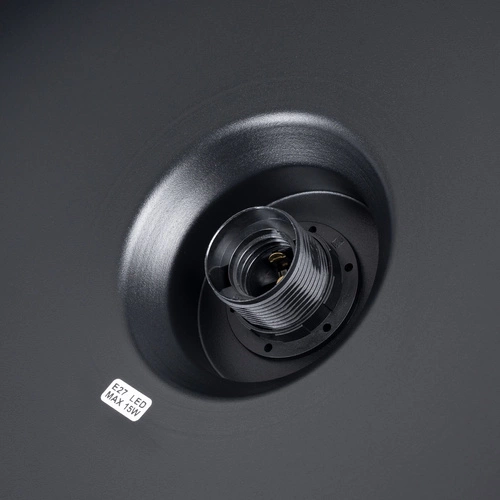 Lampa wisząca BILO czarna nowoczesna metalowa do salonu i kuchni 35 cm SOLLUX