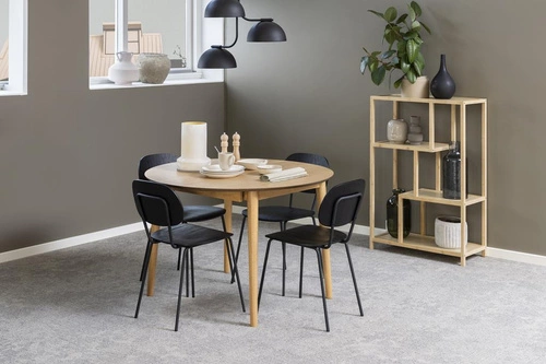 Regał na książki bambusowy Moso Actona 3 półki naturalny do salonu w stylu skandynawskim