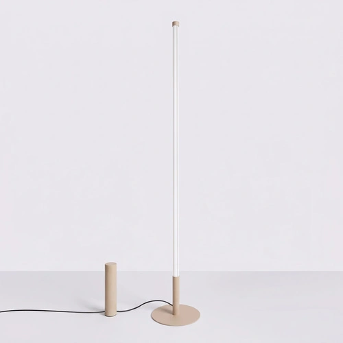 TRANG lampa stojąca LED do salonu nowoczesna taupe 3000K