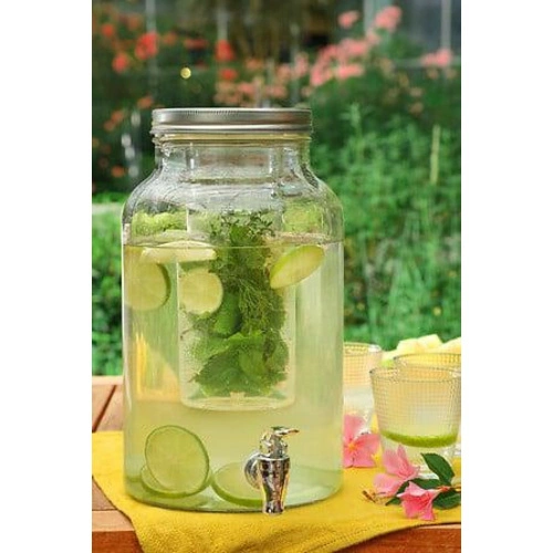 Szklany słój do napojów 5five simply smart Fuzy 6l z kranikiem i filtrem na lemoniadę