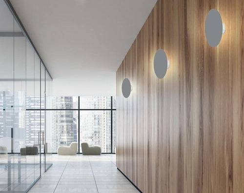 Nowoczesny kinkiet ścienny LED Holar 25 cm szary metalowy do salonu i sypialni Ledea