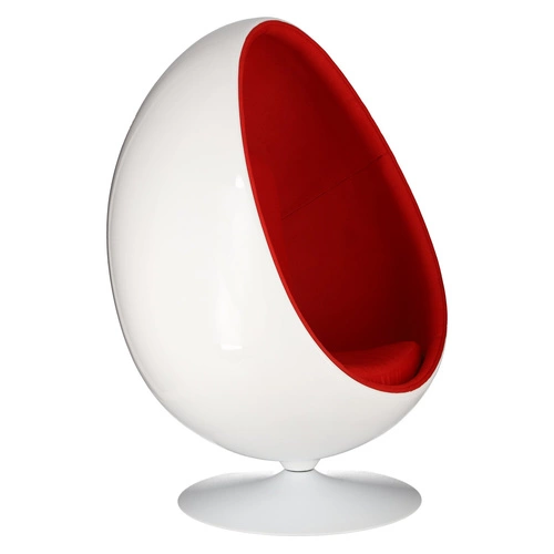 Fotel jajo Ovalia Chair inspirowany Ball Chair nowoczesny obrotowy do salonu biura wełna