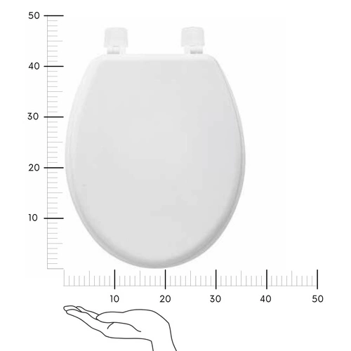 Deska sedesowa biała z duroplastu do toalety Abby nowoczesna