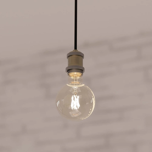 Lampa wisząca metalowa złota