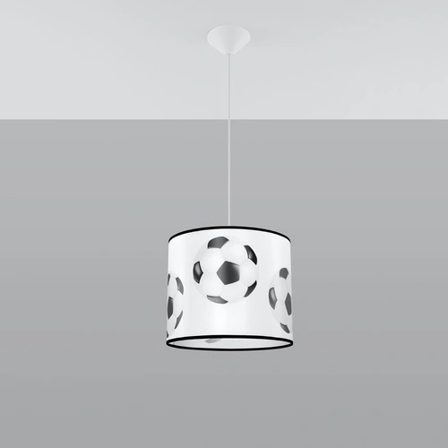 Lampa wisząca FOOTBALL A 30 biało-czarna nowoczesna do pokoju dziecka z motywem piłki 30 cm