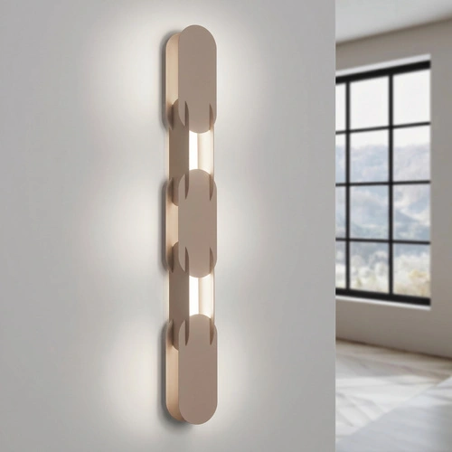 Kinkiet ścienny CHAIN LED taupe 91 cm nowoczesny do salonu