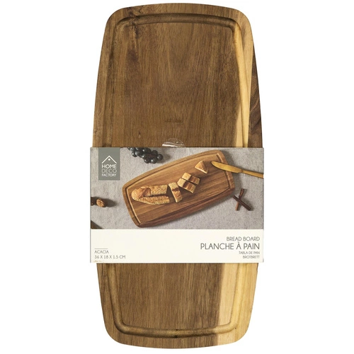 Intesi deska do krojenia pieczywa drewniana akacjowa 36 cm do kuchni nowoczesna
