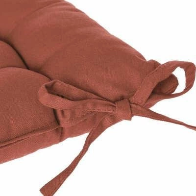 Poduszka na krzesło pikowana Atmosphera 38x38 nowoczesna wiązana do jadalni pomarańczowa