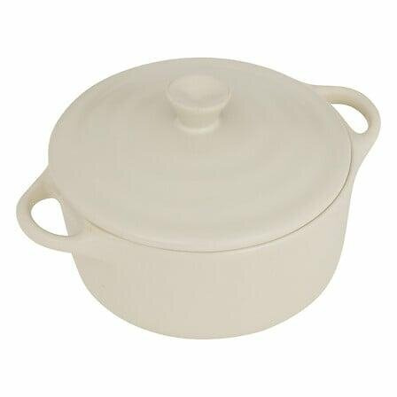 Cocotte ceramiczne 10 cm beżowe