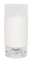 Lampa stołowa Wring 1x60W E27 chrom  transparent / biały