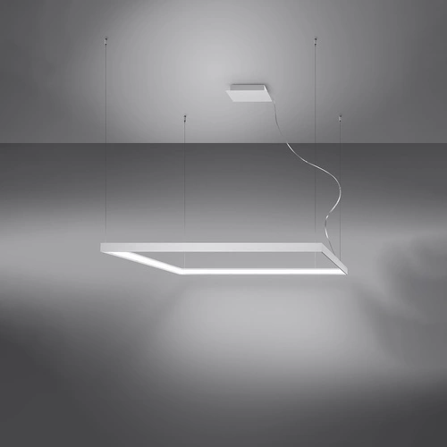 Żyrandol LED Nelya L biały nowoczesny do salonu 110 cm industrialny Thoro