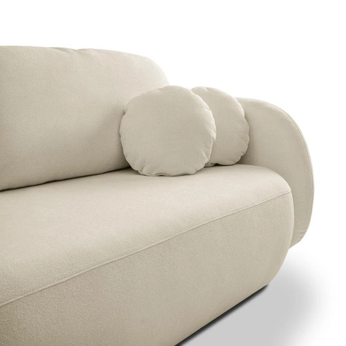 Sofa rozkładana Salby 3 osobowa z funkcją spania i pojemnikiem beżowa do salonu