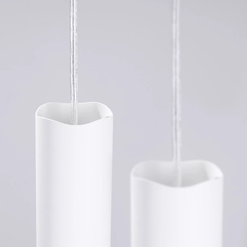 Nowoczesna biała lampa wisząca LIRO 3P do salonu i kuchni metalowa 3-punktowa