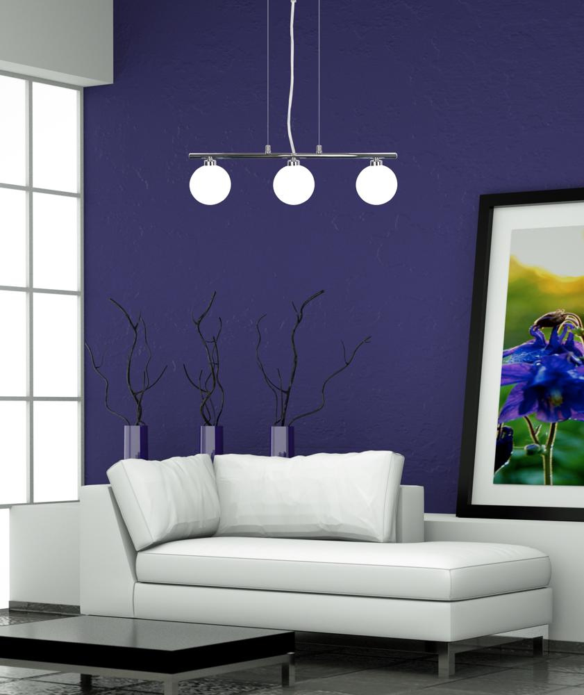 Lampa wisząca Raisa nowoczesna chromowa 3-punktowa do salonu kuchni lub nad stół