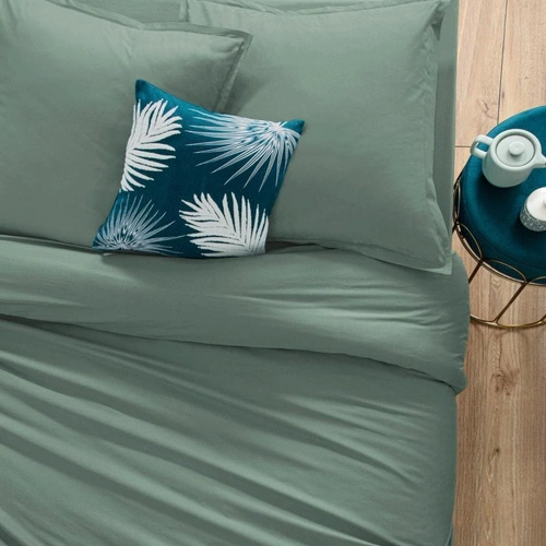 Poszewka na poduszkę 63 x 63 cm bawełna  zielona