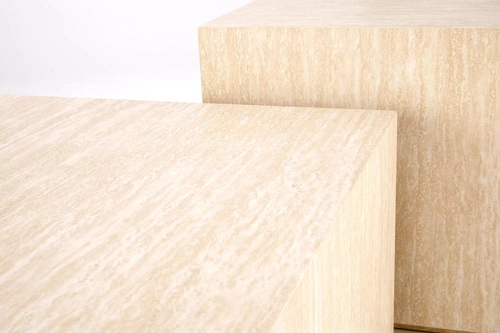 Stolik kawowy Travertino kwadratowy 45x45 cm nowoczesny skandynawski do salonu Intesi