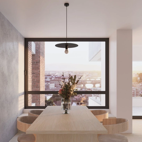 Lampa wisząca FLAVIO czarna nowoczesna do salonu kuchni jadalni metalowa 40 cm